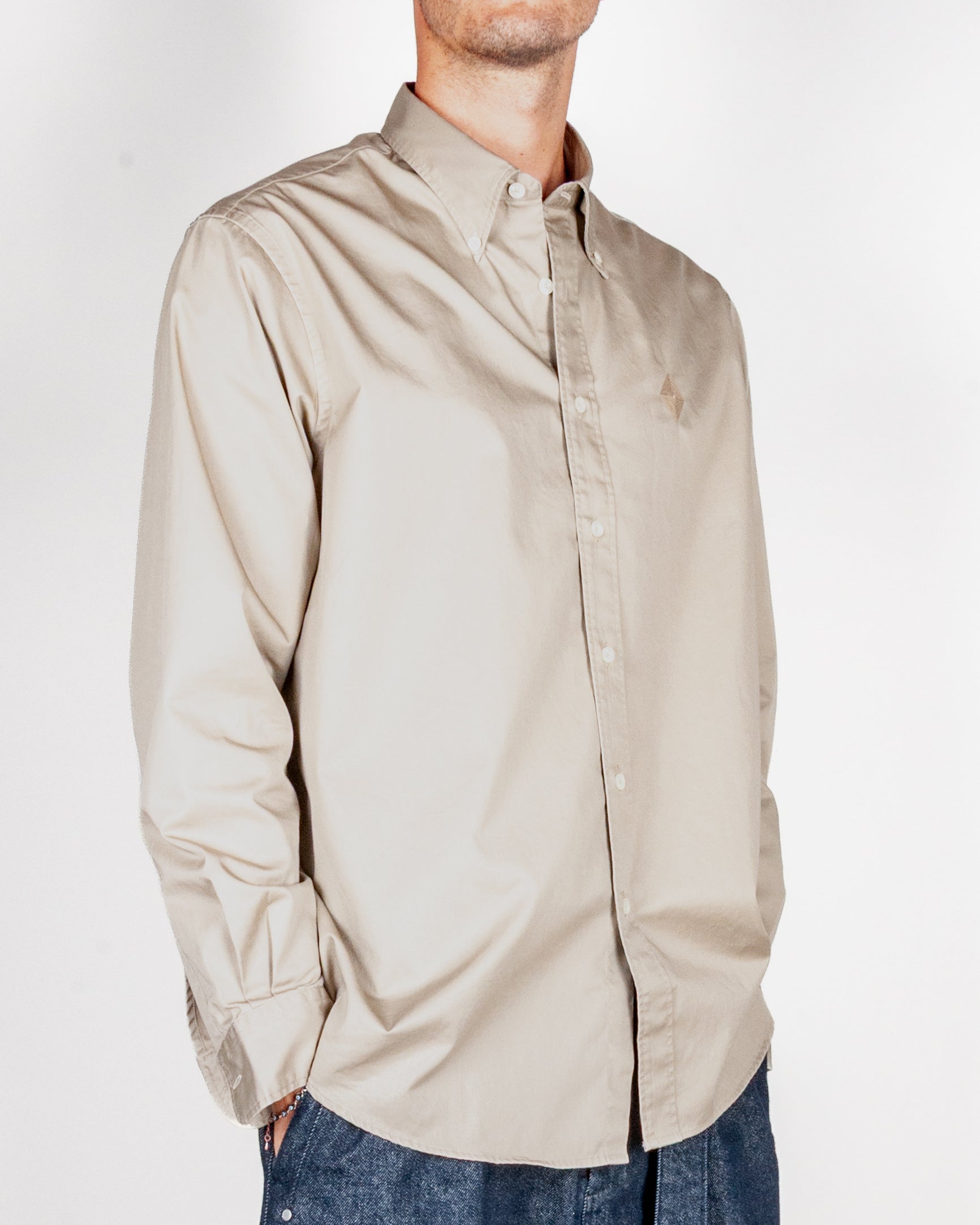 Camicia Botton Down Cotone Amish logo ricamato Art. AMX202CU820111