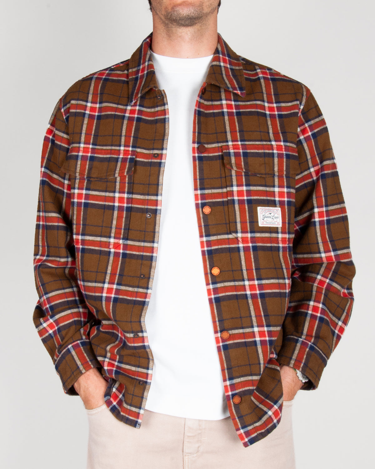 Overshirt quadro Uomo Gianni Lupo Art. GL9864