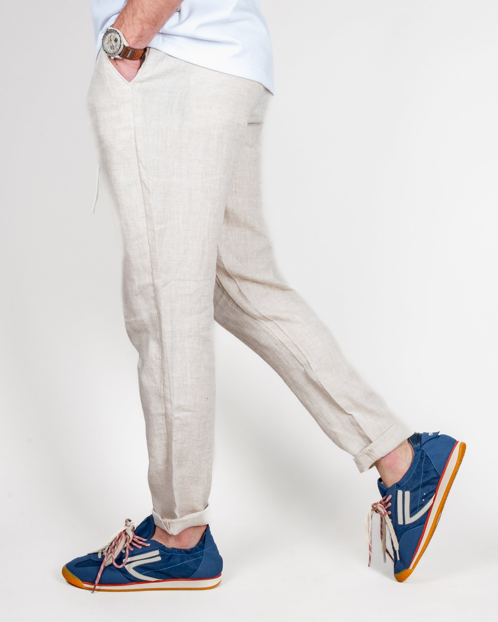 Pantalone 100%lino Uomo Gianni Lupo Art. GL5144BD-S26