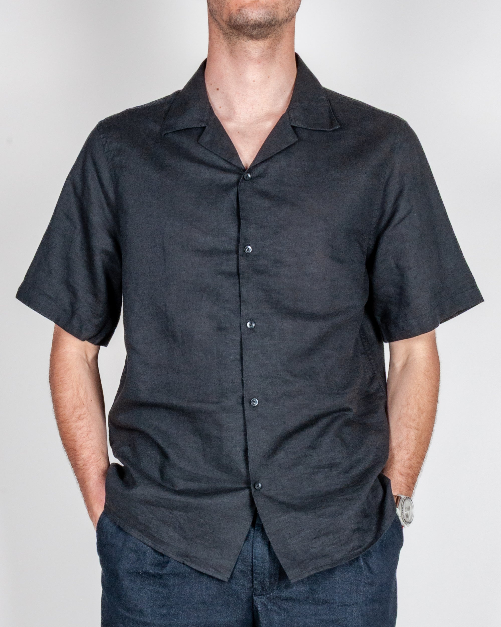 Camicia Manica corta Misto lino collo Bowing Over D Art. OC1S2S6C28