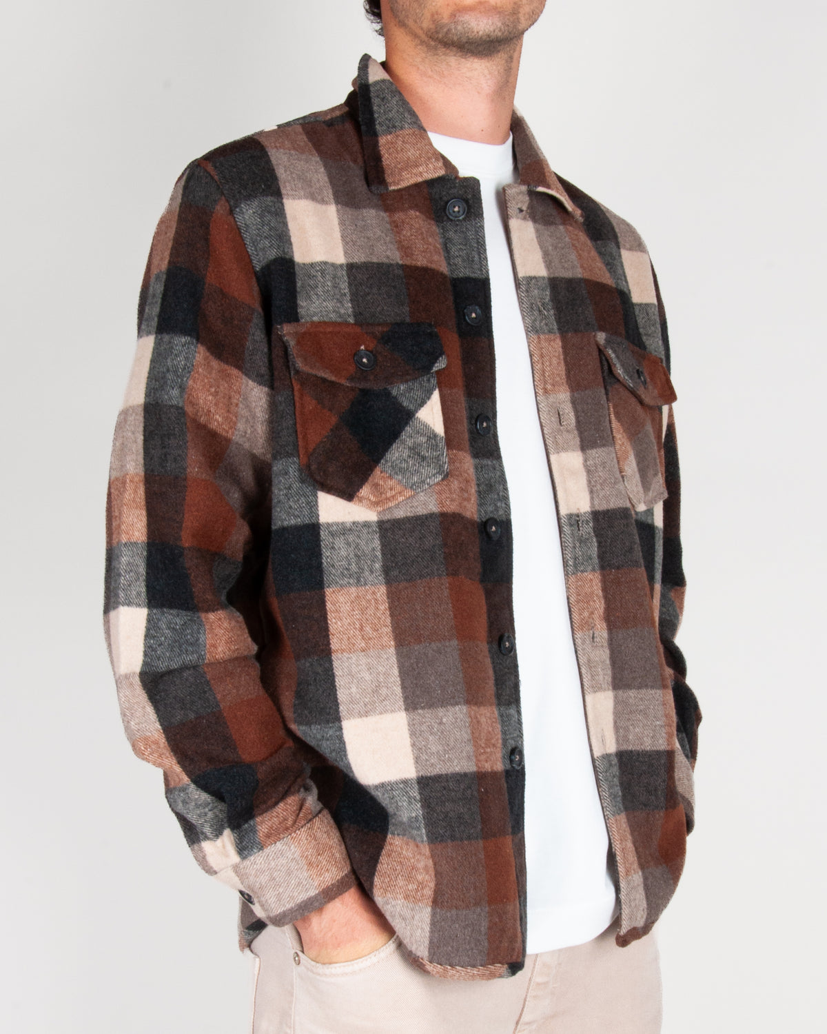 Overshirt Quadri imbottita Philotinto Art. 27W14OS-1
