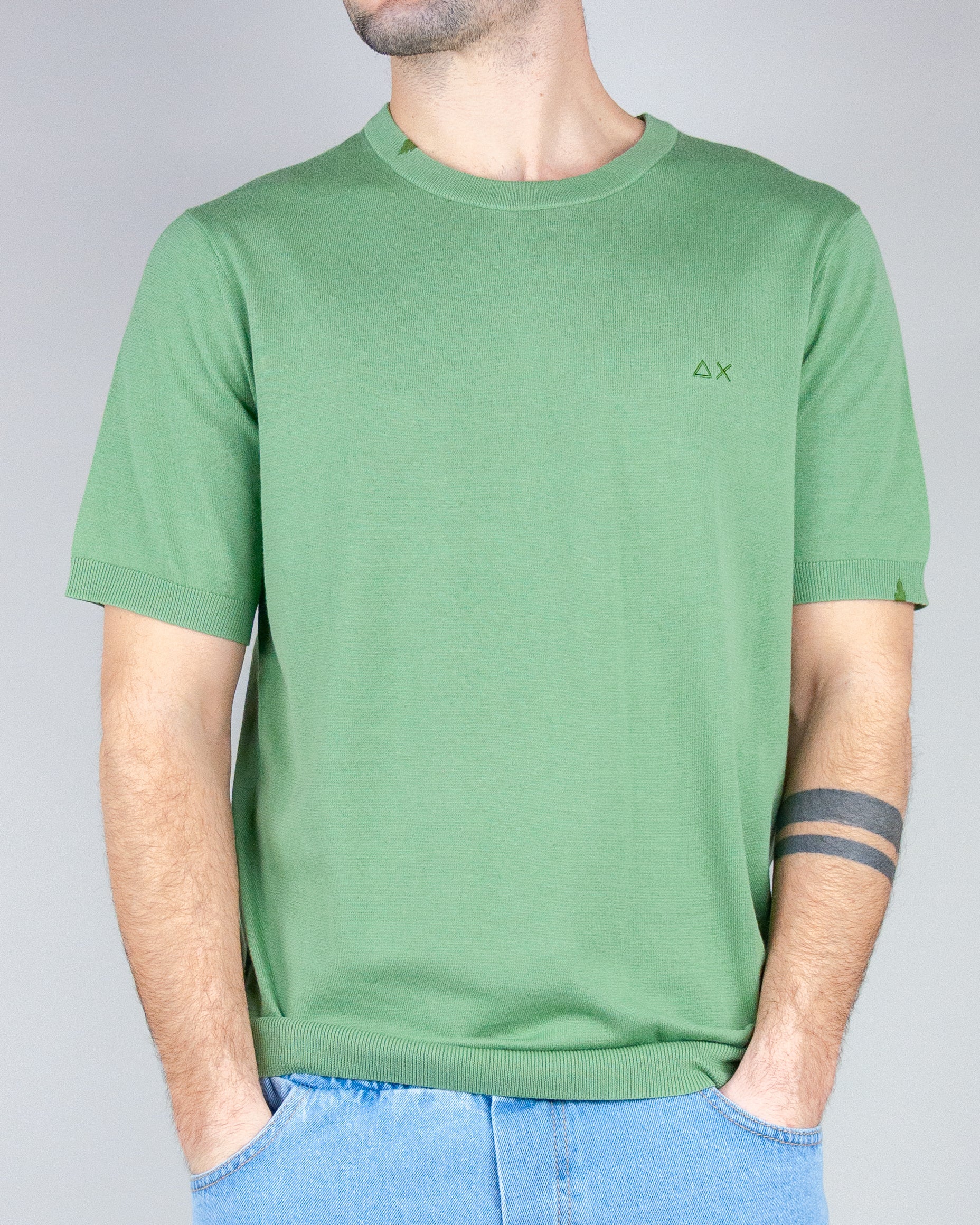 T-shirt Sweater Basic Sun68 Uomo Art. K35106