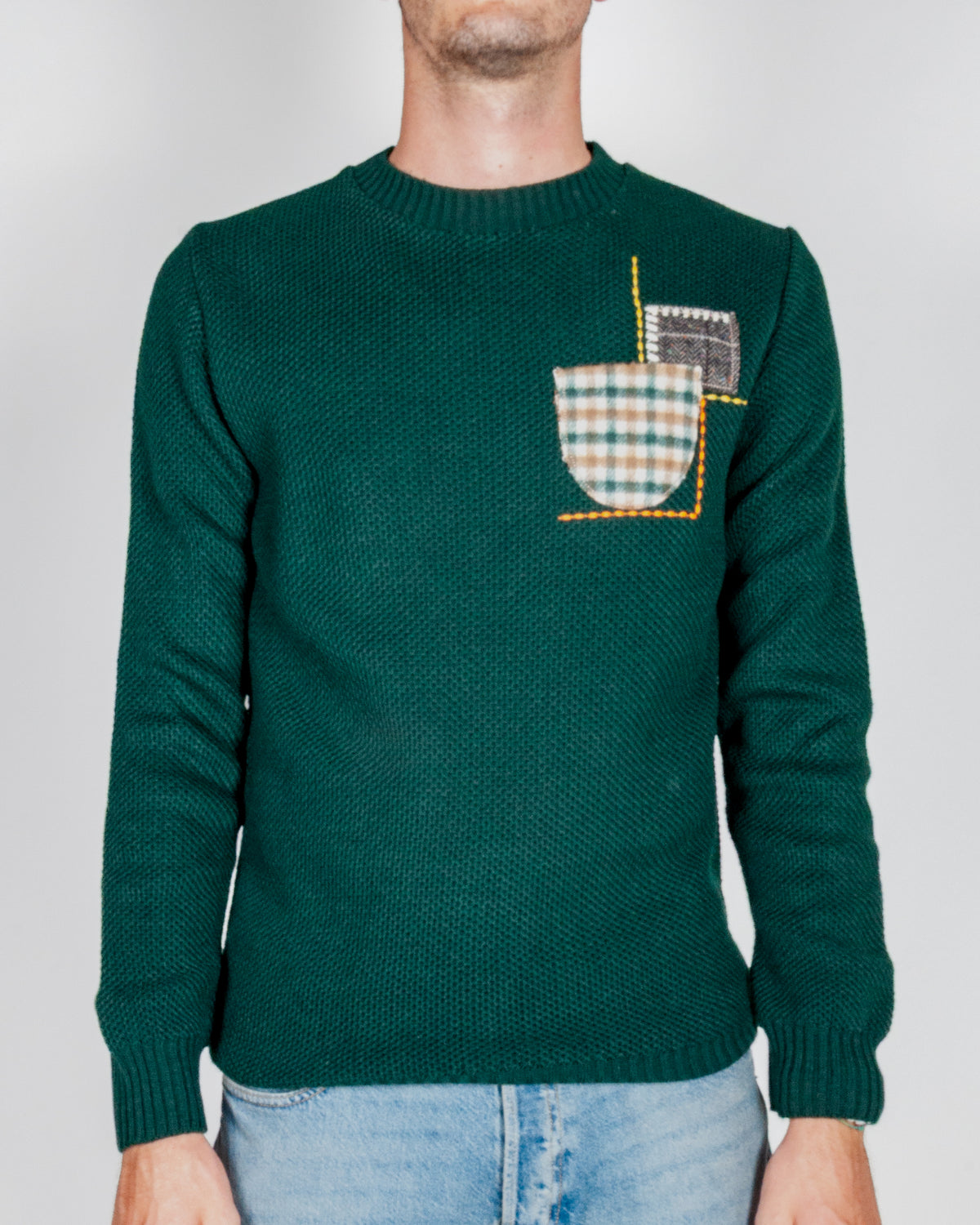Maglia V2 taschino Occhio di pernice Patchwork Art. MAWO