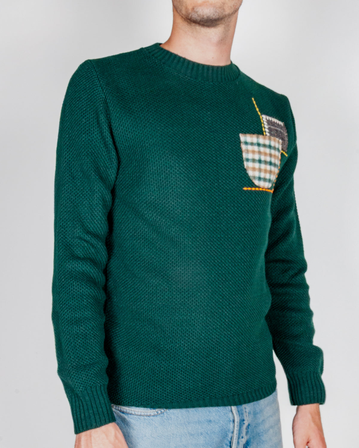 Maglia V2 taschino Occhio di pernice Patchwork Art. MAWO