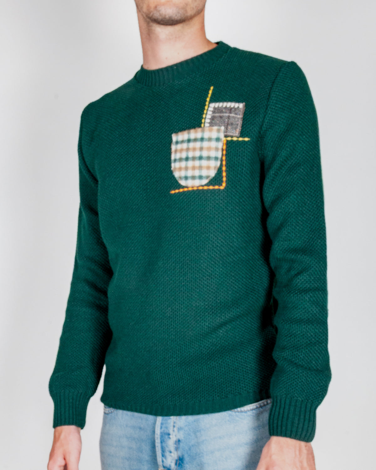 Maglia V2 taschino Occhio di pernice Patchwork Art. MAWO