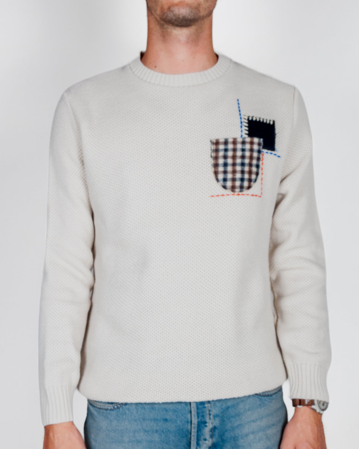 Maglia V2 taschino Occhio di pernice Patchwork Art. MAWO