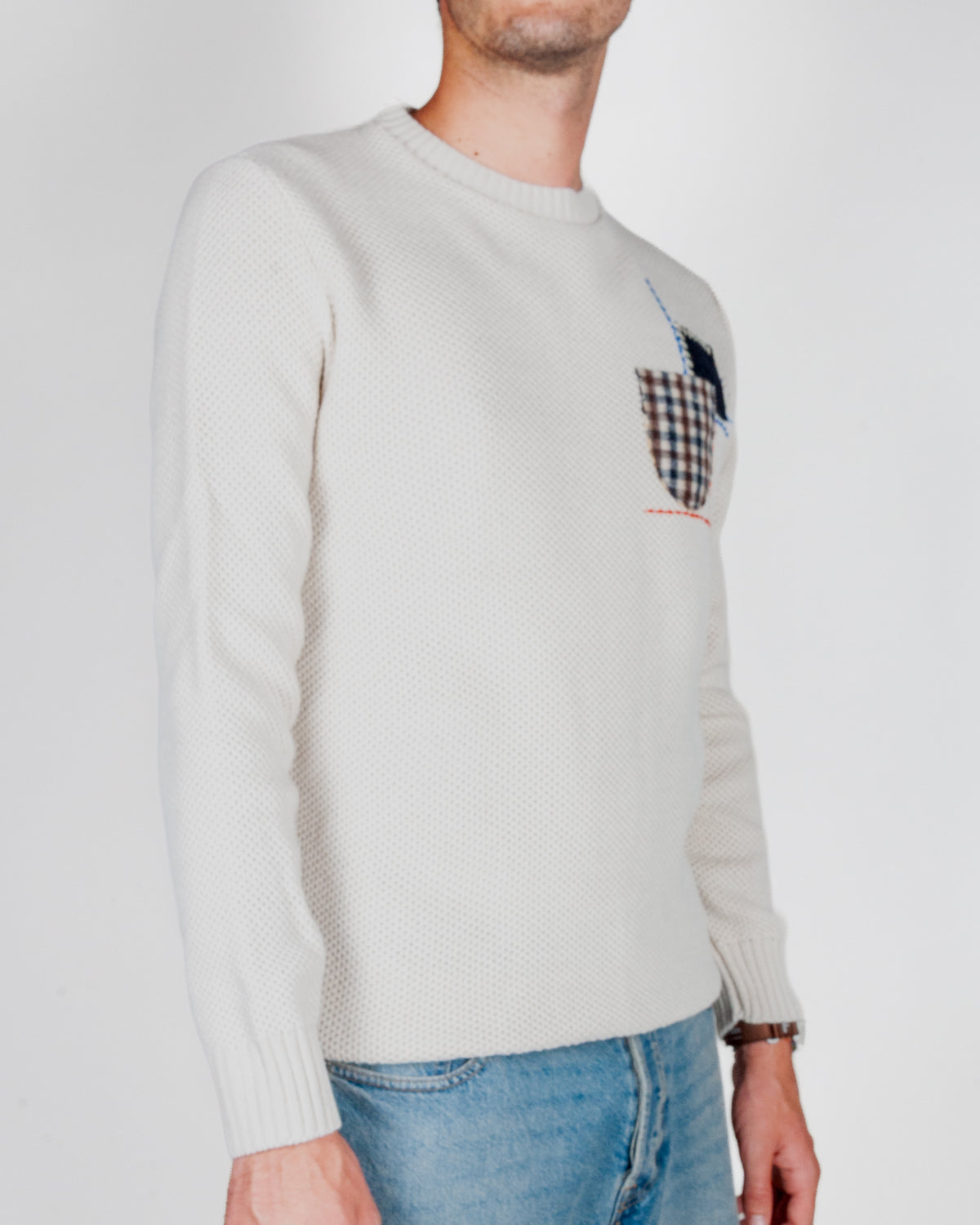 Maglia V2 taschino Occhio di pernice Patchwork Art. MAWO