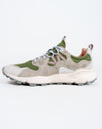 Sneakers Flower Mountain Art. YAMANO 3 Man- Sneakers in suede e tessuto tecnico Uomo Panna-Militare