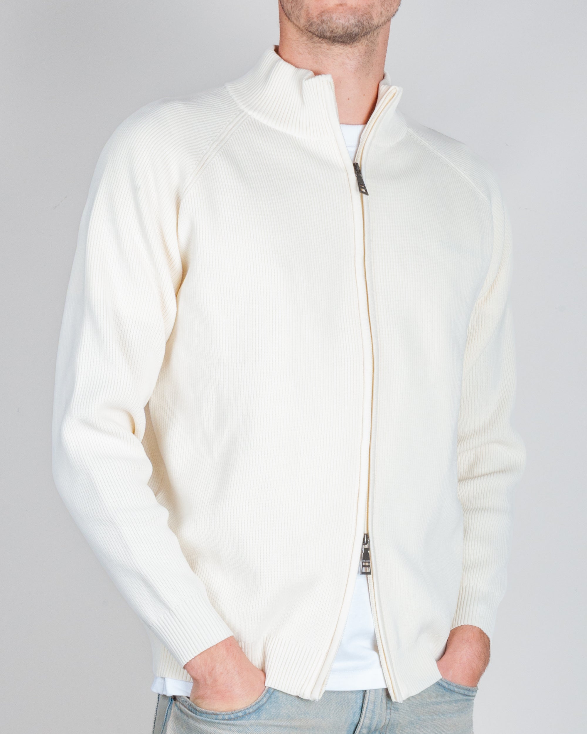 Cardigan costa inglese zip Over D Art. OC1F2W5M88