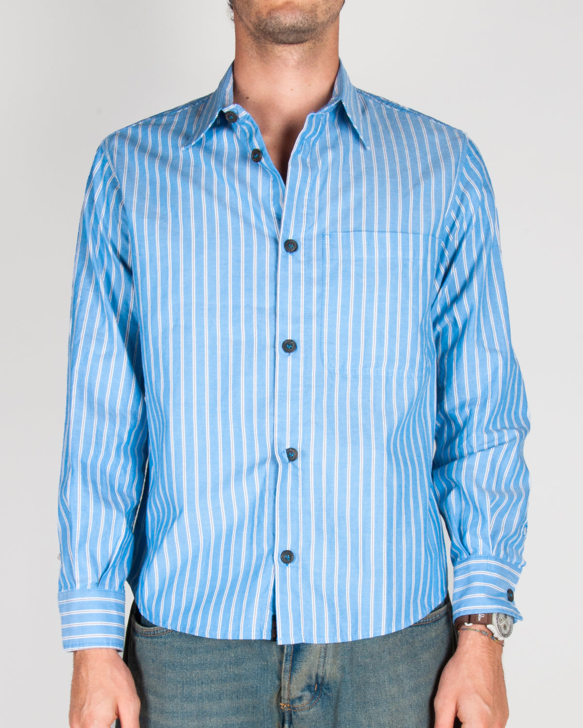 Camicia righe con taschino cropped Officina 36 Mod. Diso Uomo Art. 0343000659