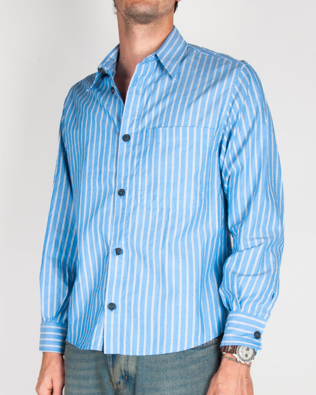 Camicia righe con taschino cropped Officina 36 Mod. Diso Uomo Art. 0343000659