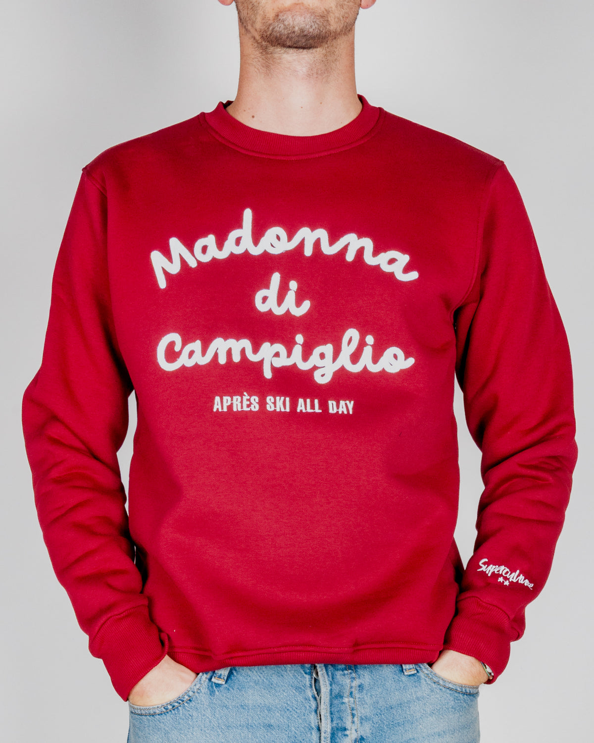 Felpa Superculture Girocollo Ricamo Madonna di Campiglio Art. A3055