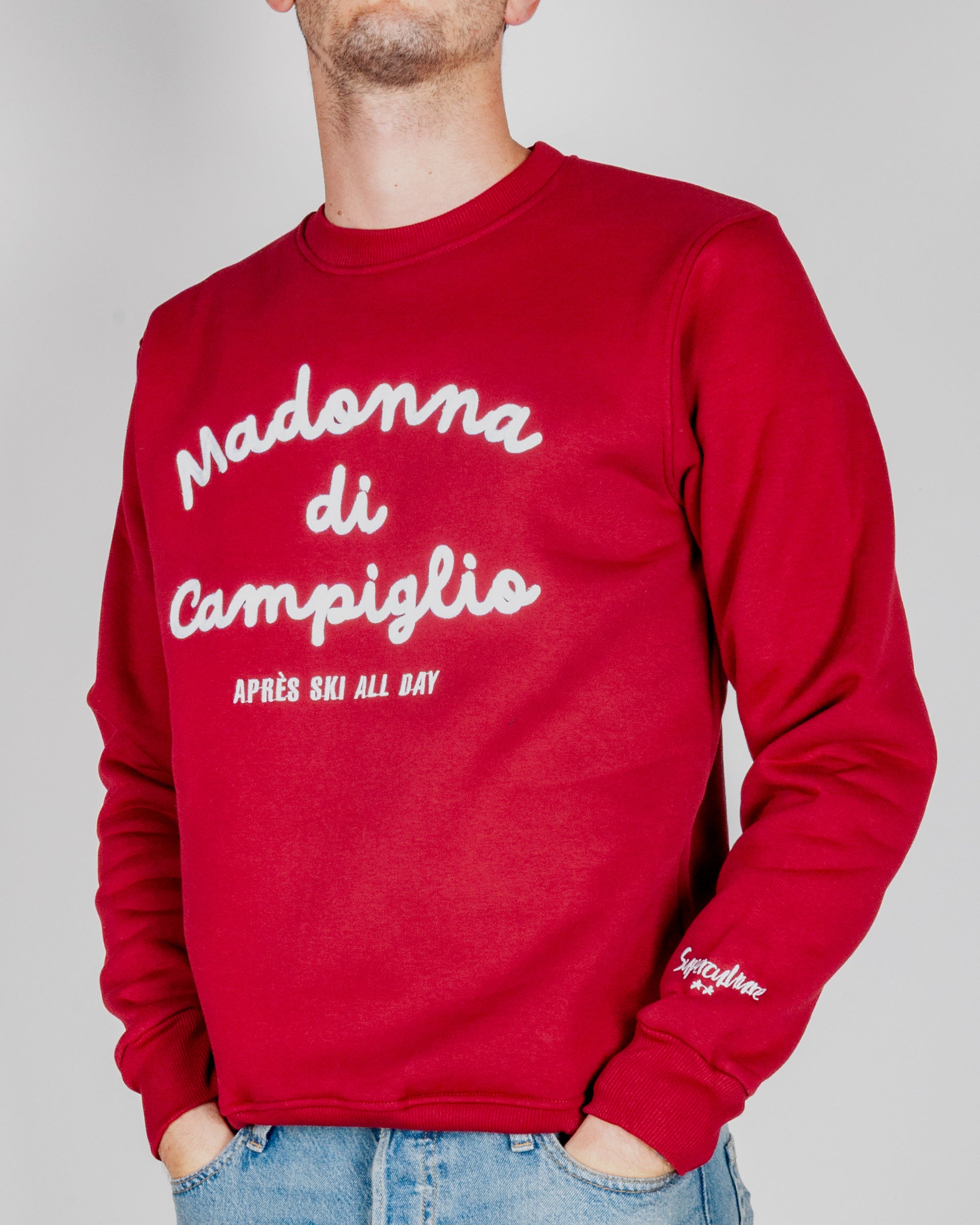 Felpa Superculture Girocollo Ricamo Madonna di Campiglio Art. A3055