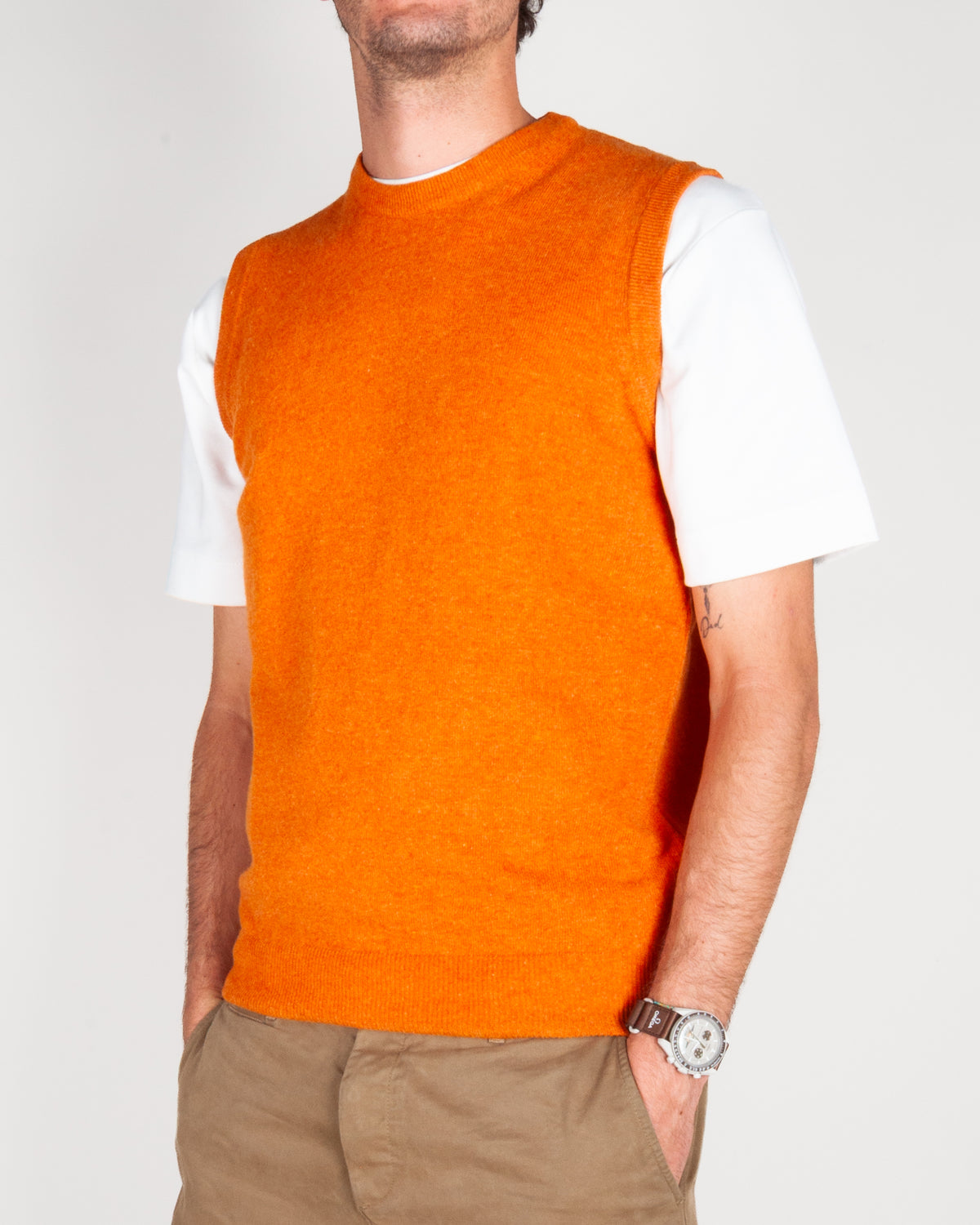 Gilet smanicato Pura Lana Merinos Extrafine Art. 1.5060