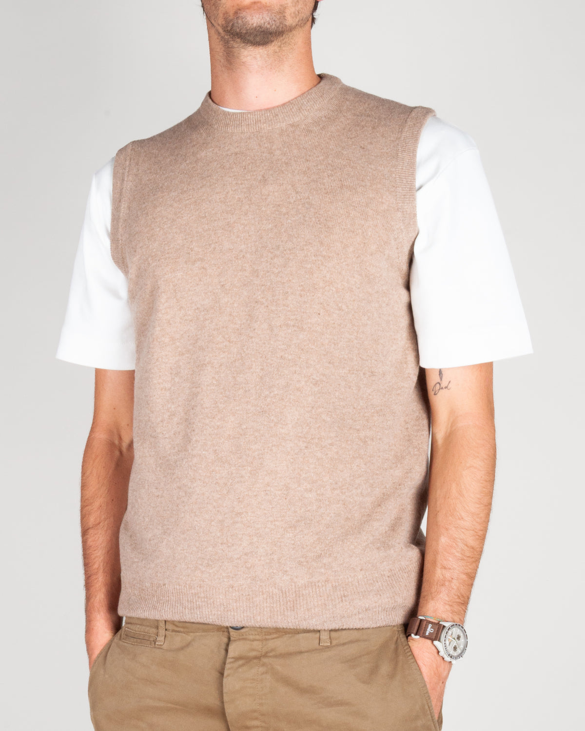 Gilet smanicato Pura Lana Merinos Extrafine Art. 1.5060