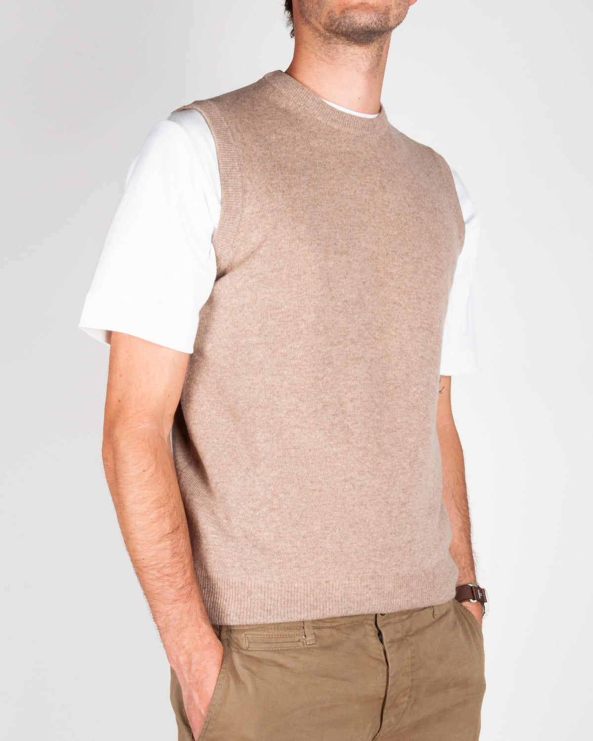 Gilet smanicato Pura Lana Merinos Extrafine Art. 1.5060