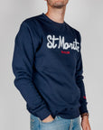 Felpa Superculture Girocollo Ricamo St. Moritz Ski Club Art. A3057