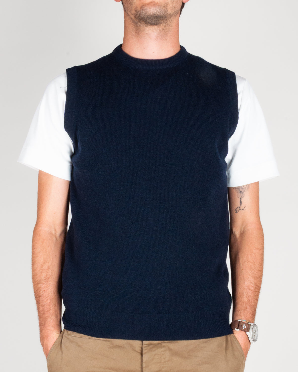 Gilet smanicato Pura Lana Merinos Extrafine Art. 1.5060