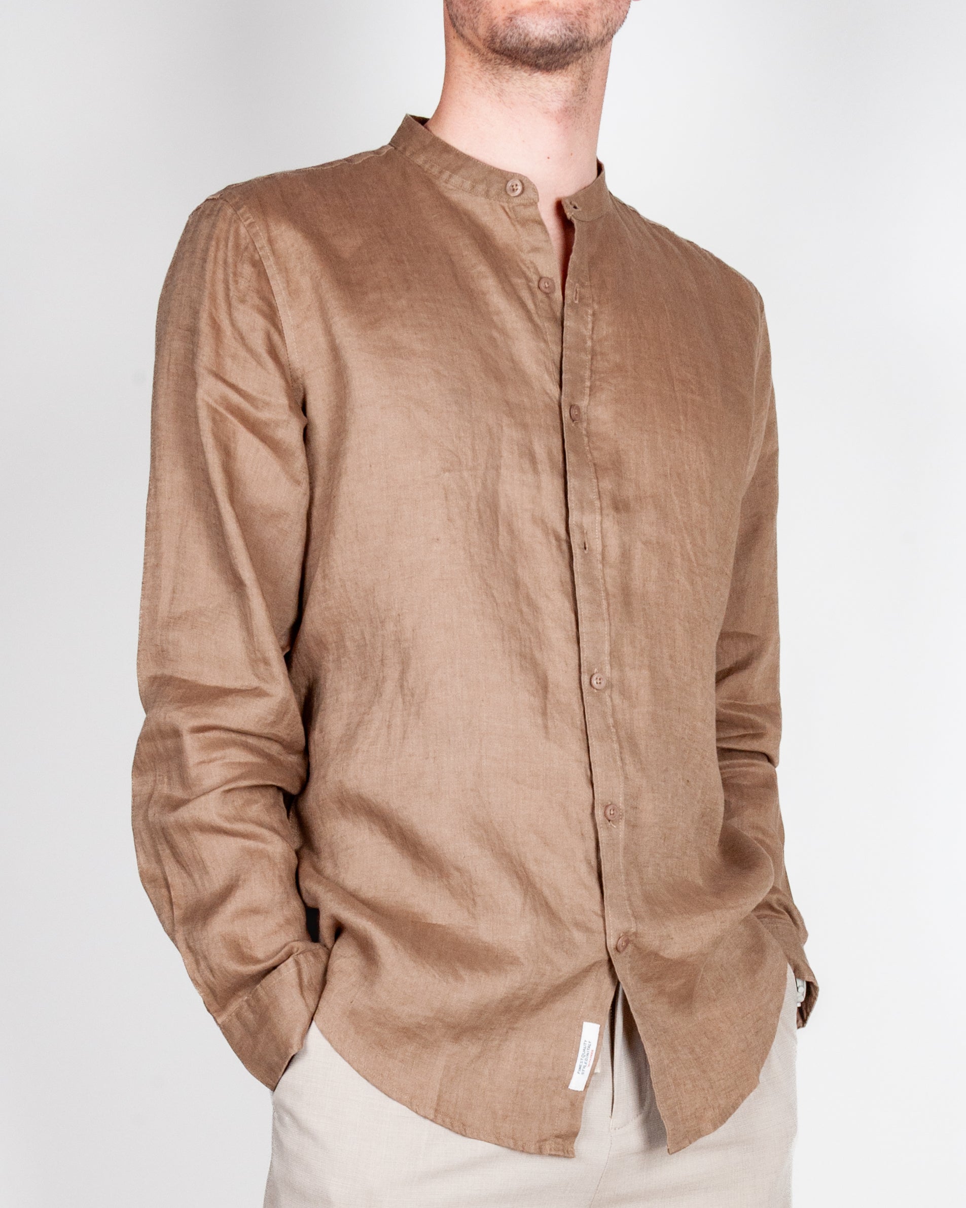 Camicia coreana Puro Lino Gianni Lupo Art. GL7620S-S26