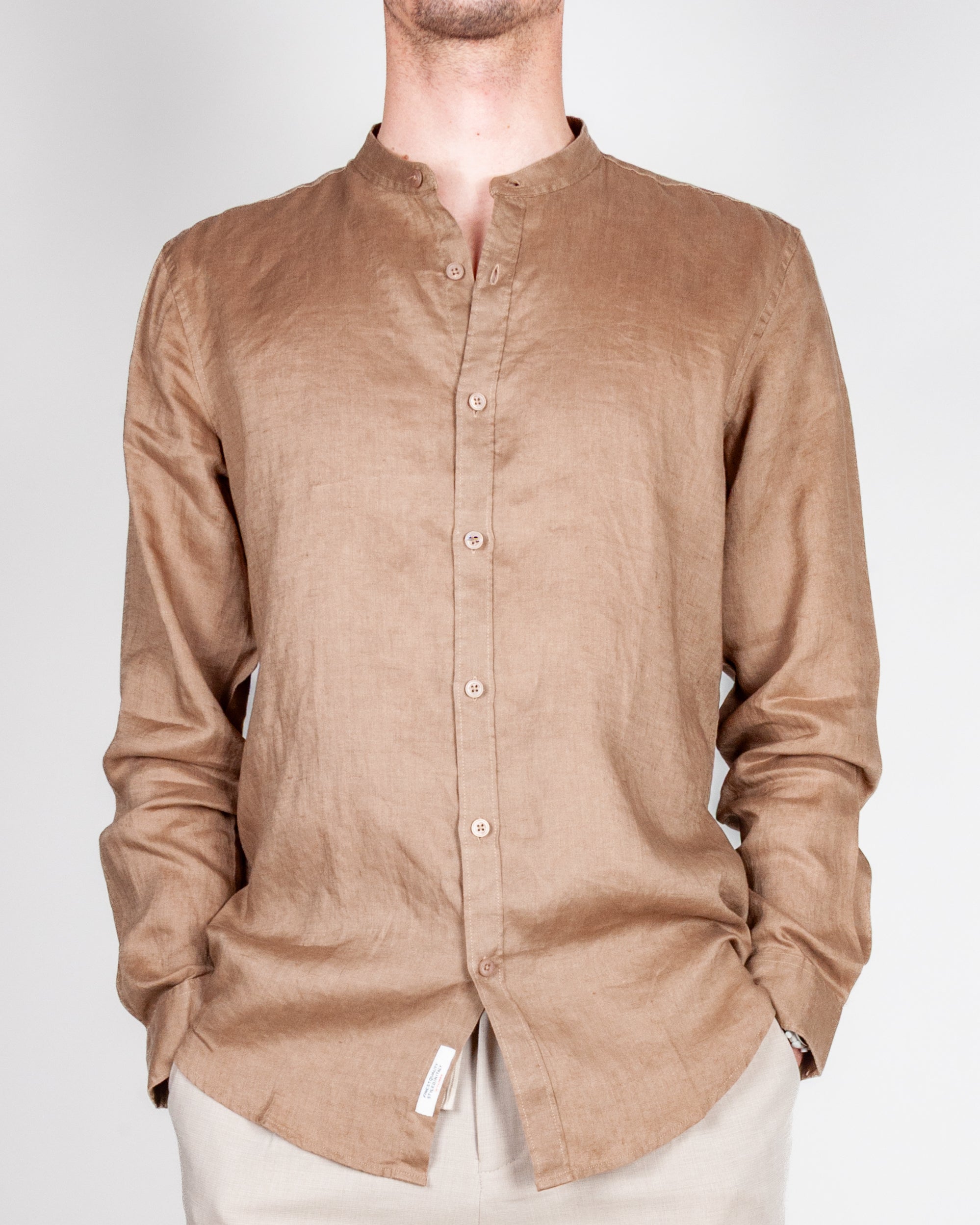 Camicia coreana Puro Lino Gianni Lupo Art. GL7620S-S26