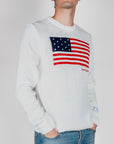 Maglione Superculture Girocollo Bandiera Usa Jaquard Art. AK7021
