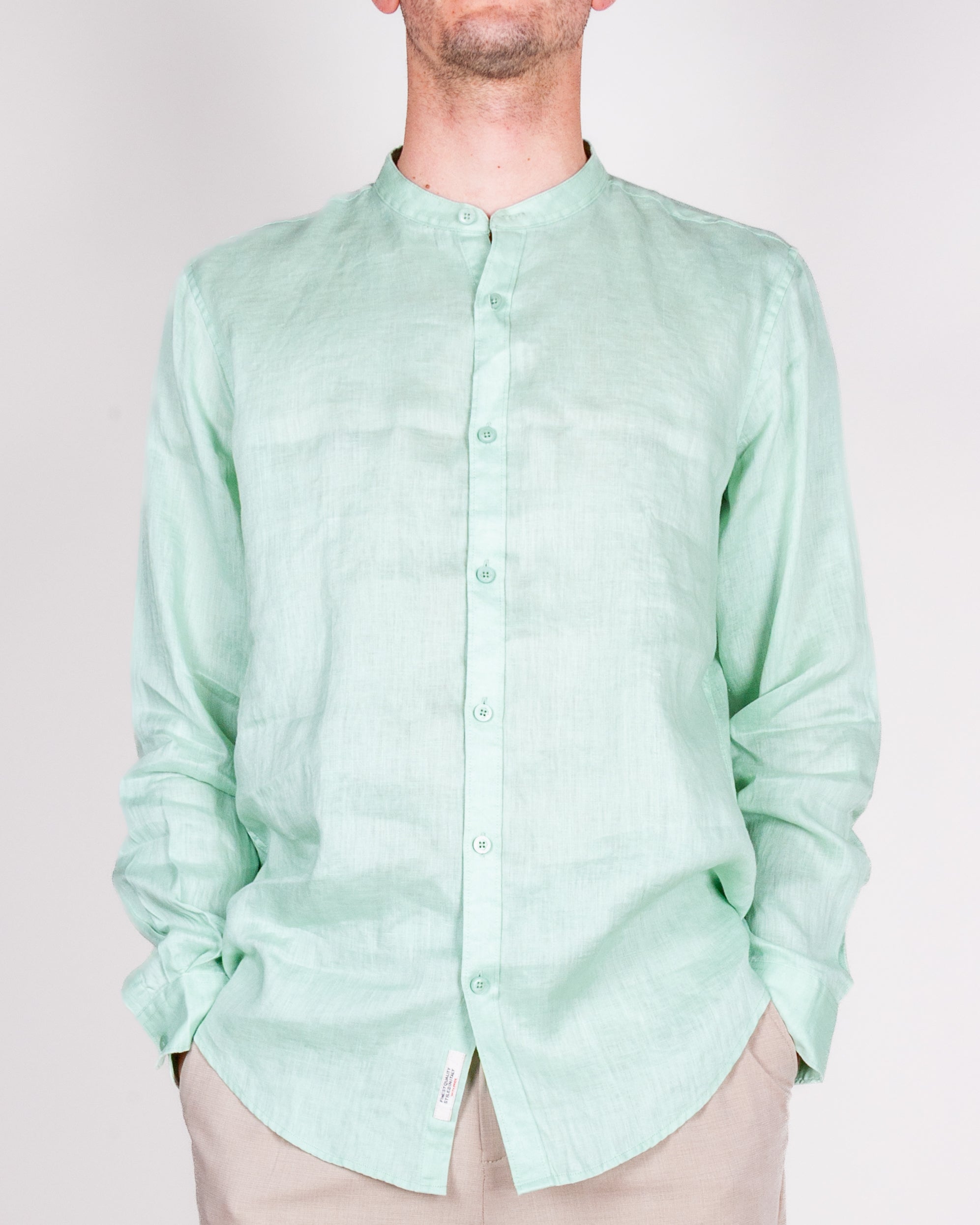 Camicia coreana Puro Lino Gianni Lupo Art. GL7620S-S26