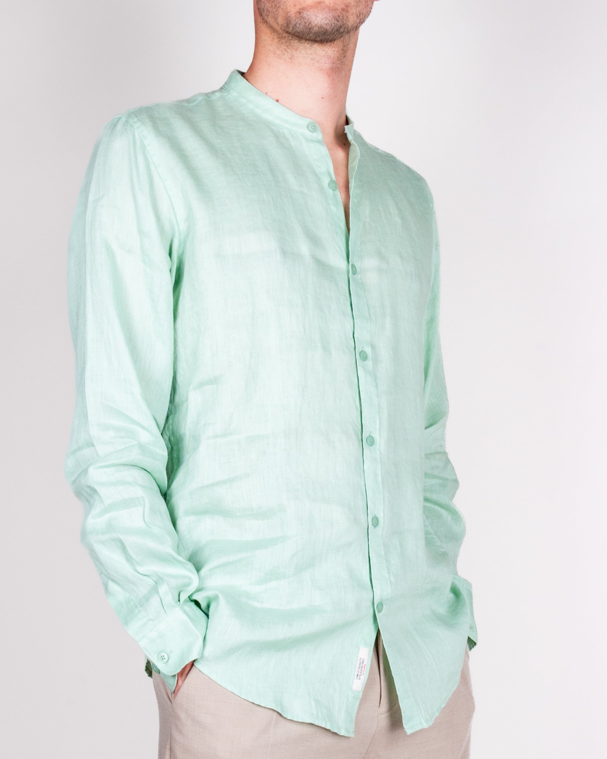 Camicia coreana Puro Lino Gianni Lupo Art. GL7620S-S26