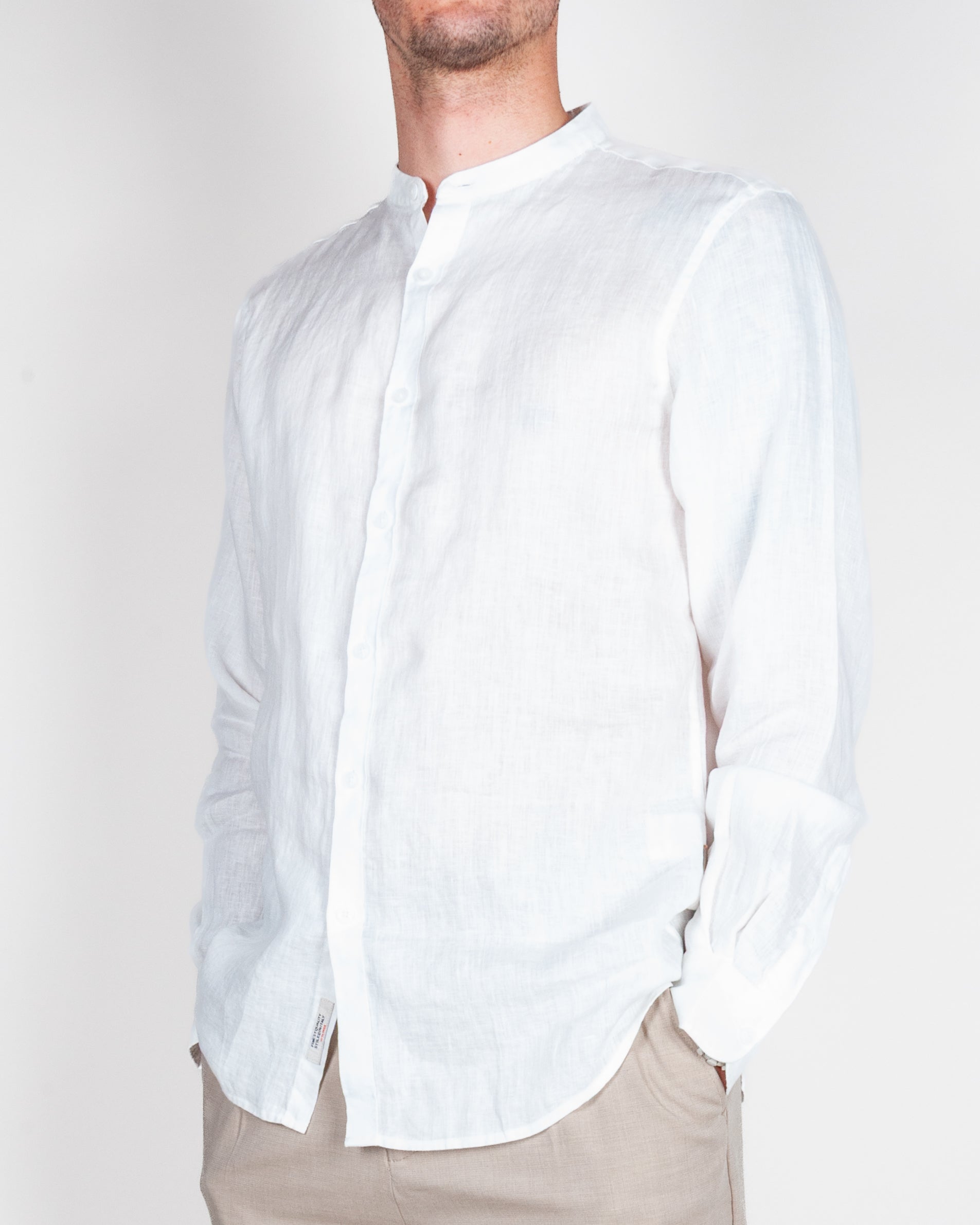 Camicia coreana Puro Lino Gianni Lupo Art. GL7620S-S26