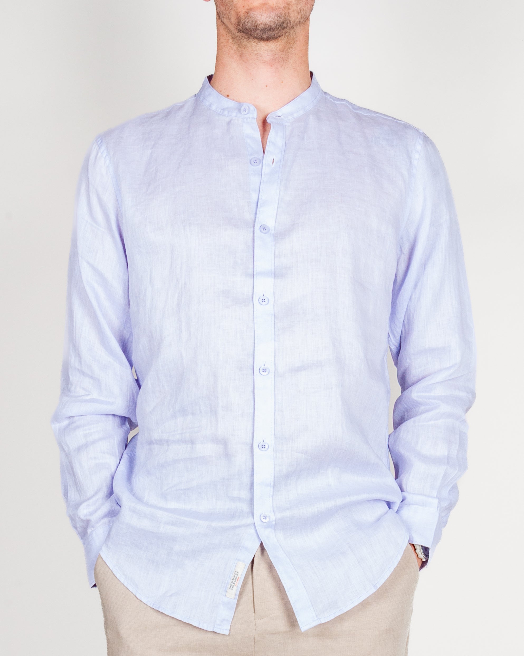 Camicia coreana Puro Lino Gianni Lupo Art. GL7620S-S26