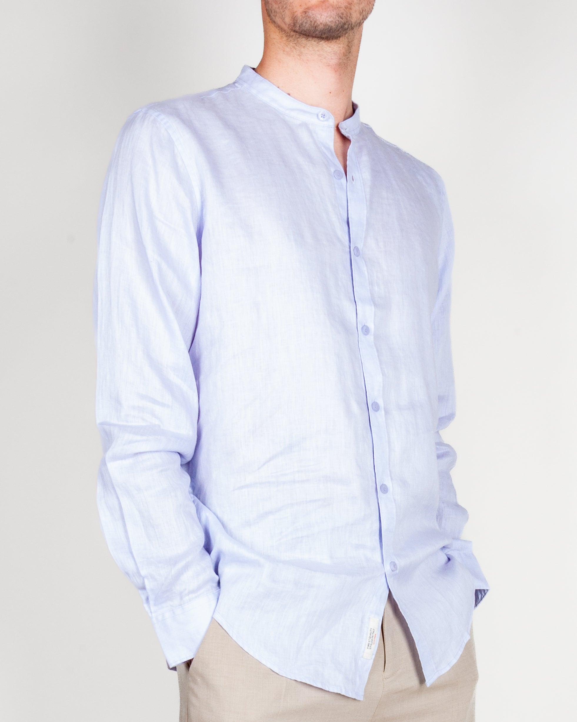 Camicia coreana Puro Lino Gianni Lupo Art. GL7620S-S26