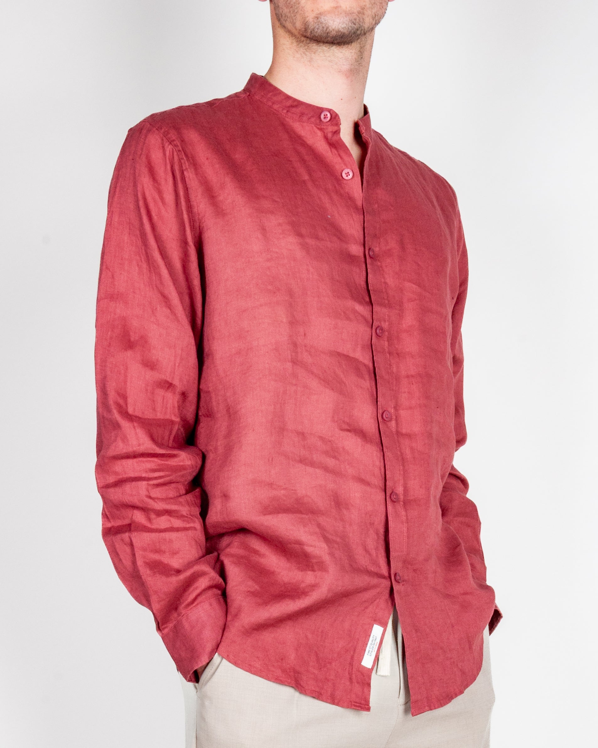 Camicia coreana Puro Lino Gianni Lupo Art. GL7620S-S26