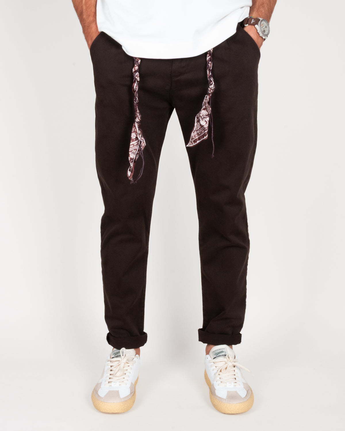 Pantalone Tapered con bottone e elastico Over D Art. OE1F2W6P61