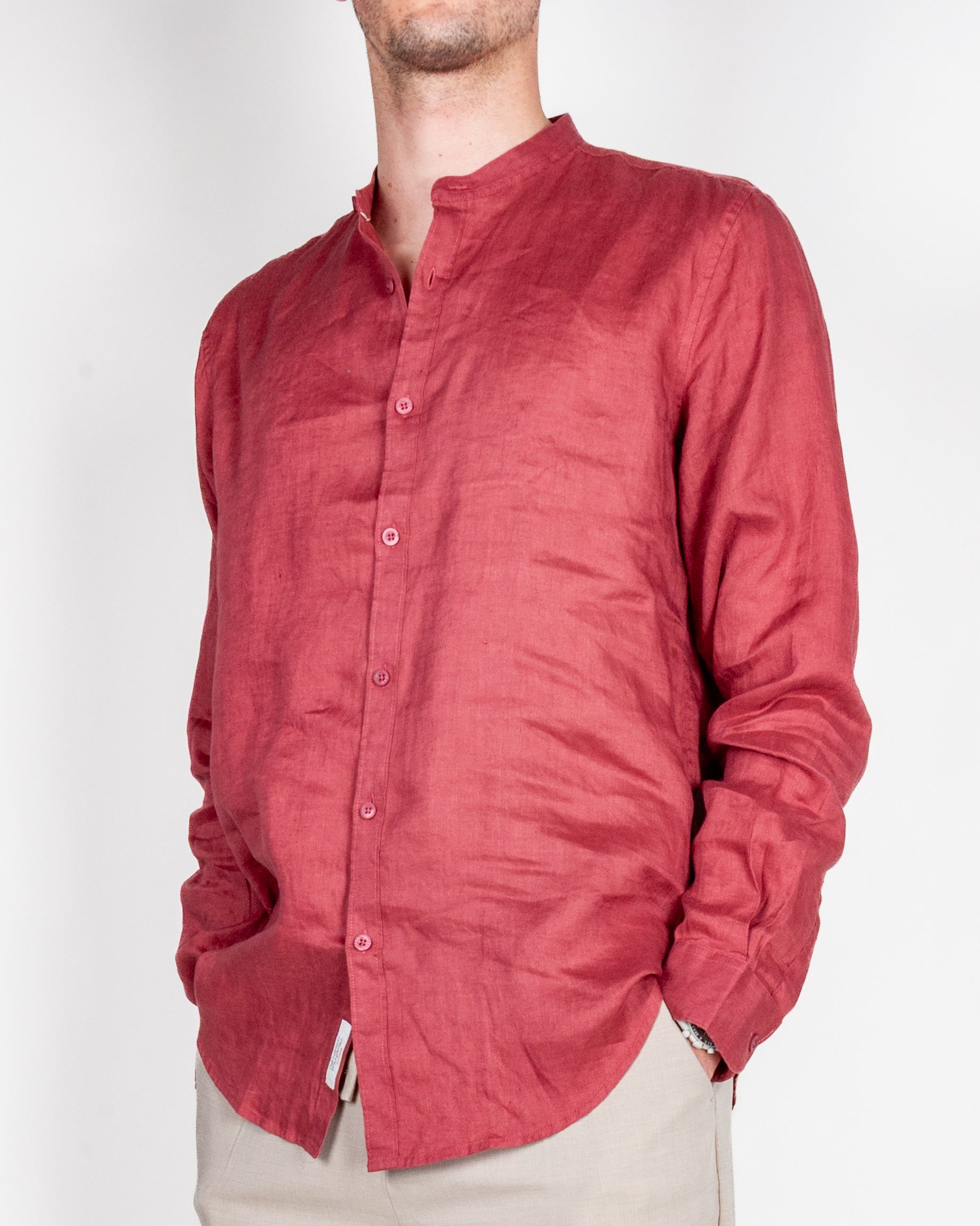 Camicia coreana Puro Lino Gianni Lupo Art. GL7620S-S26