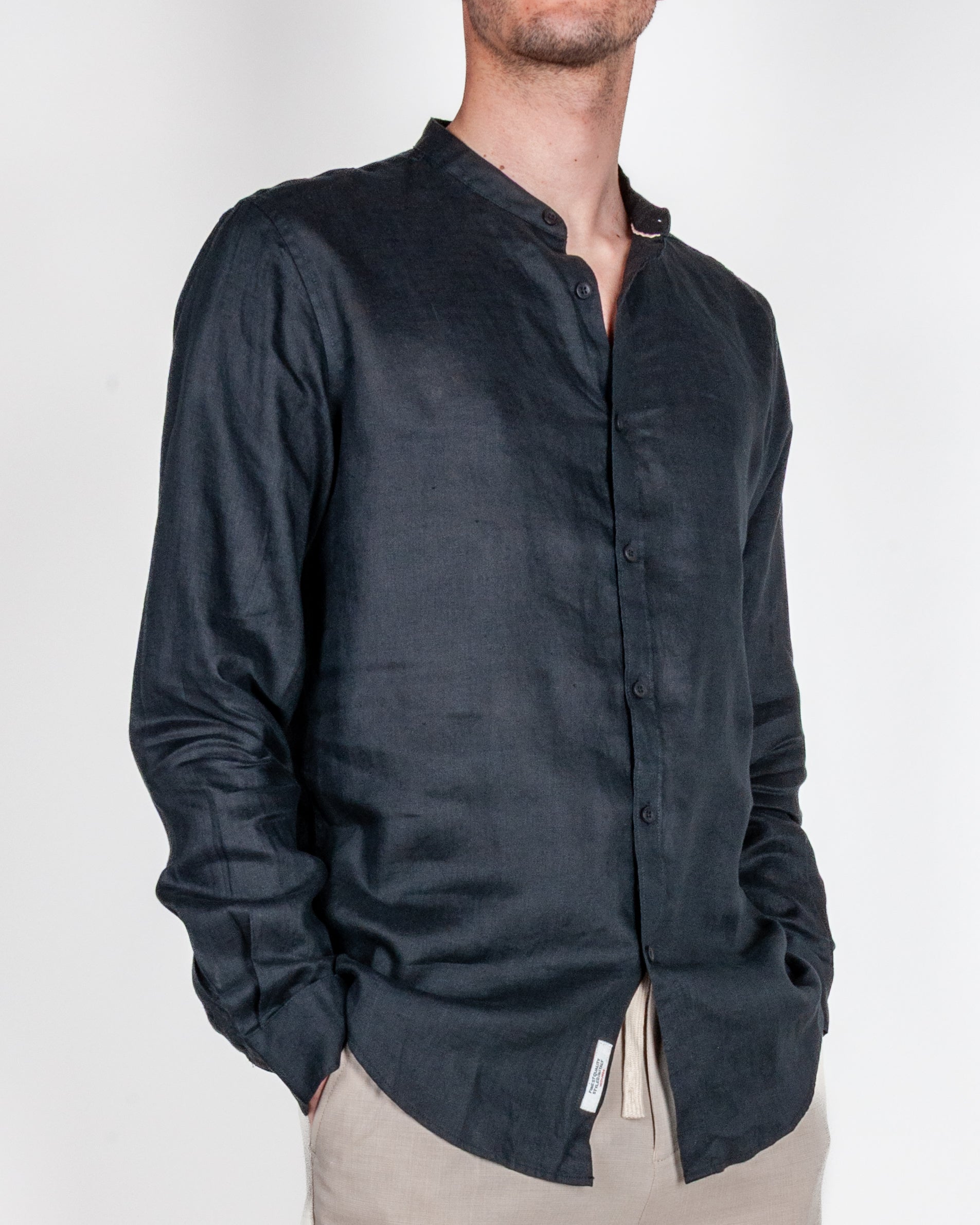 Camicia coreana Puro Lino Gianni Lupo Art. GL7620S-S26