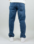 Back view of Jack&Jones Eddie Baggy Jeans, loose fit, made of 100% cotton, worn with white sneakers.