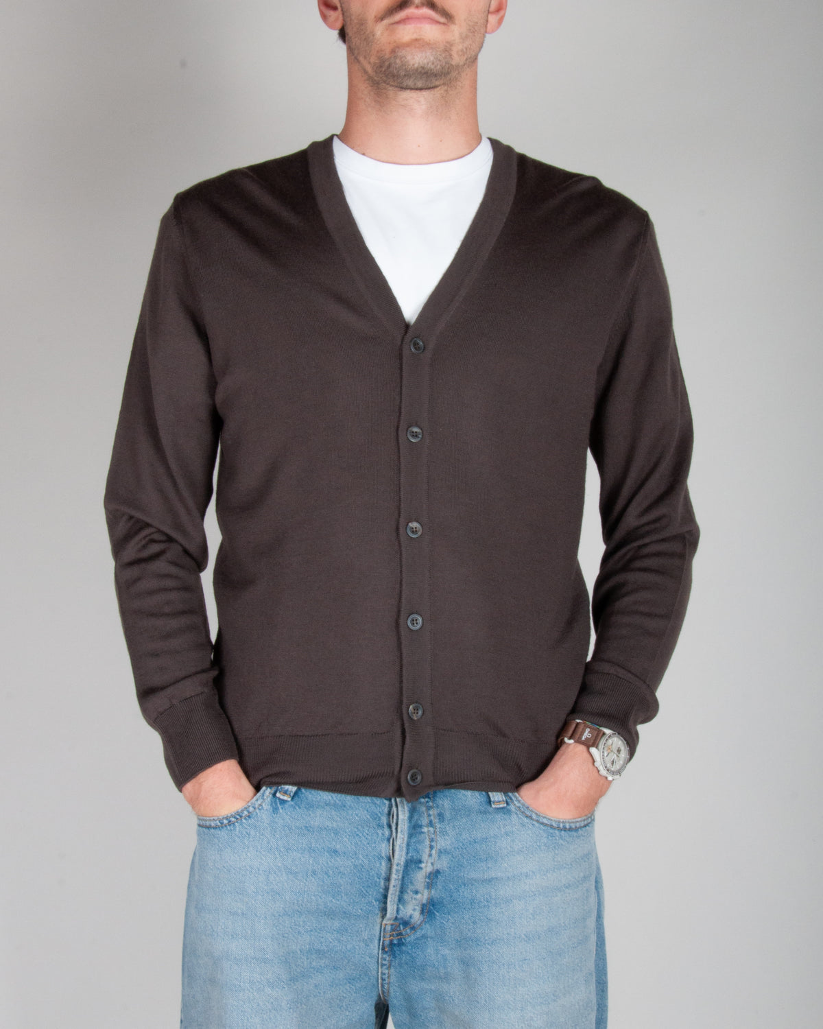 Cardigan con bottoni Retois Pura Lana  Extrafine Art. 1.2207