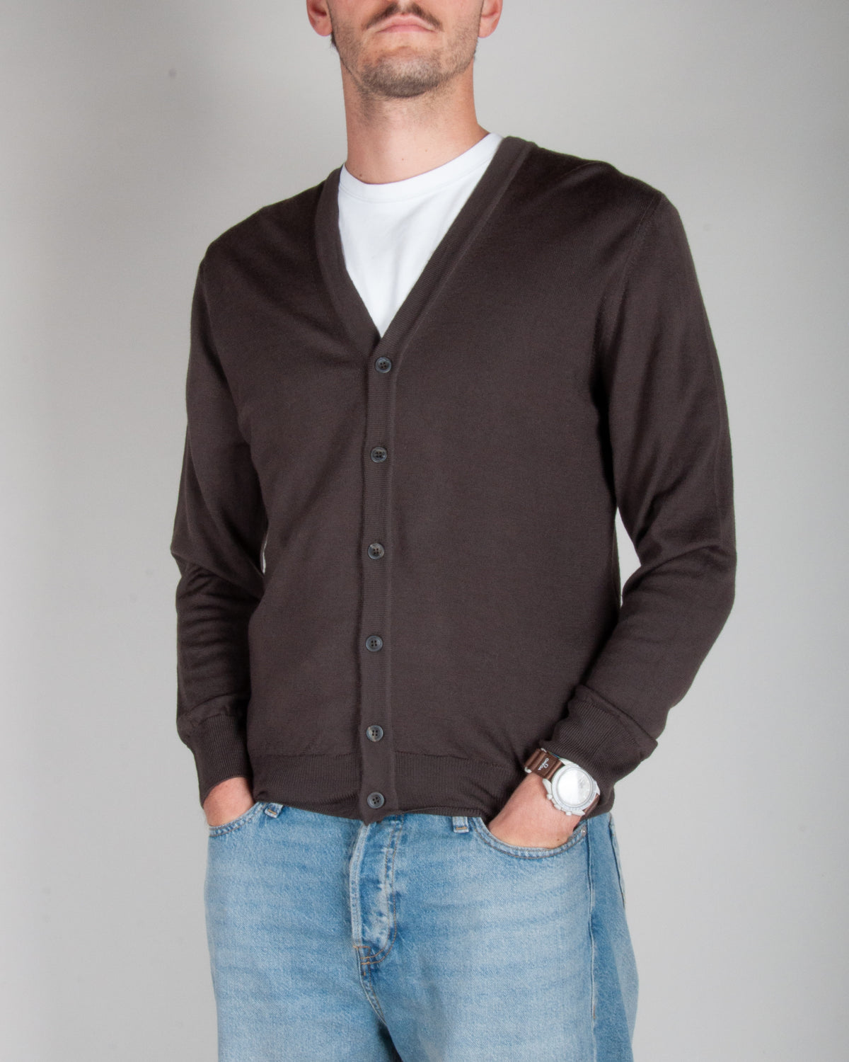 Cardigan con bottoni Retois Pura Lana  Extrafine Art. 1.2207