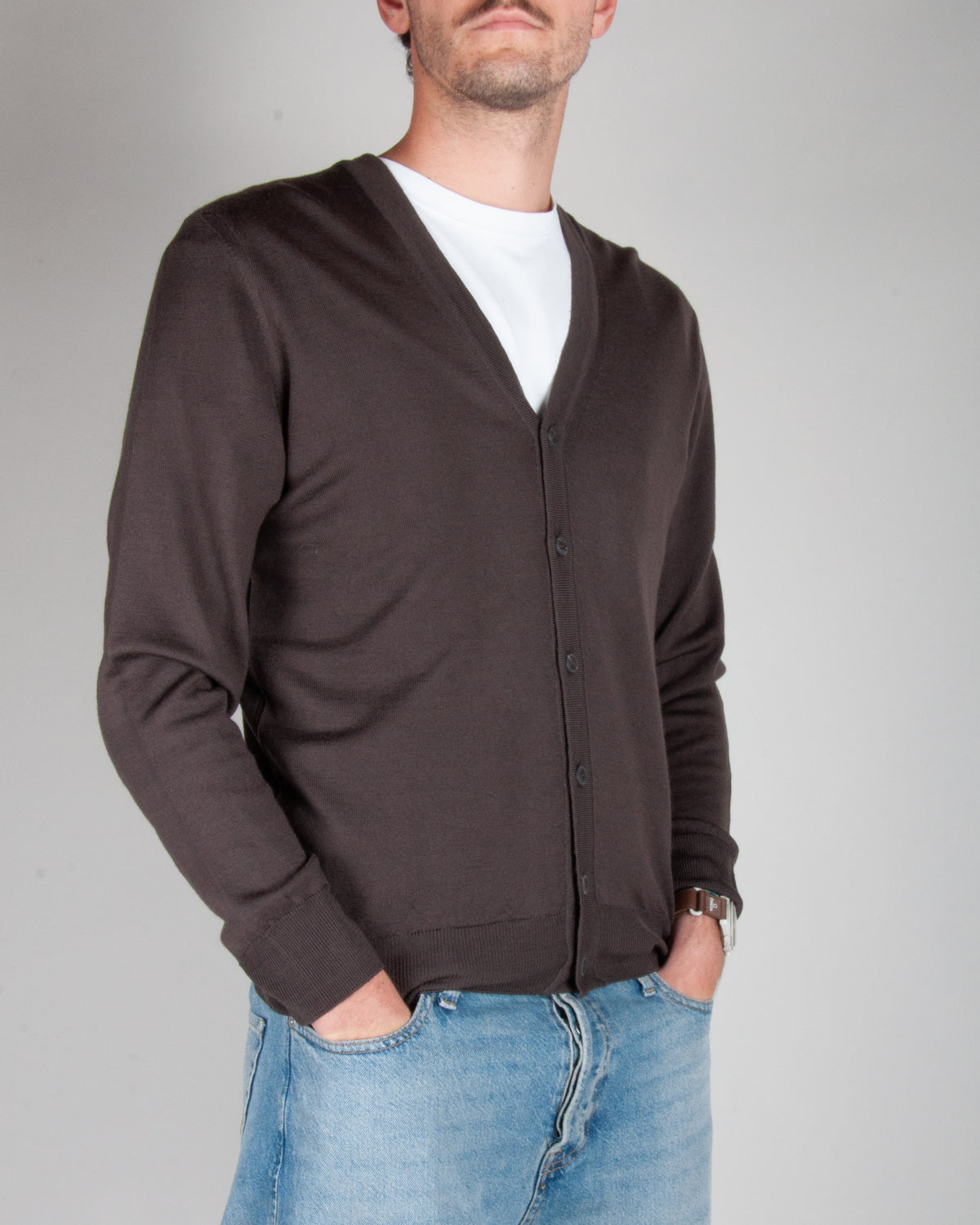Cardigan con bottoni Retois Pura Lana  Extrafine Art. 1.2207
