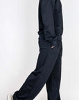 Completo felpa Berna nero con pantalone palazzo