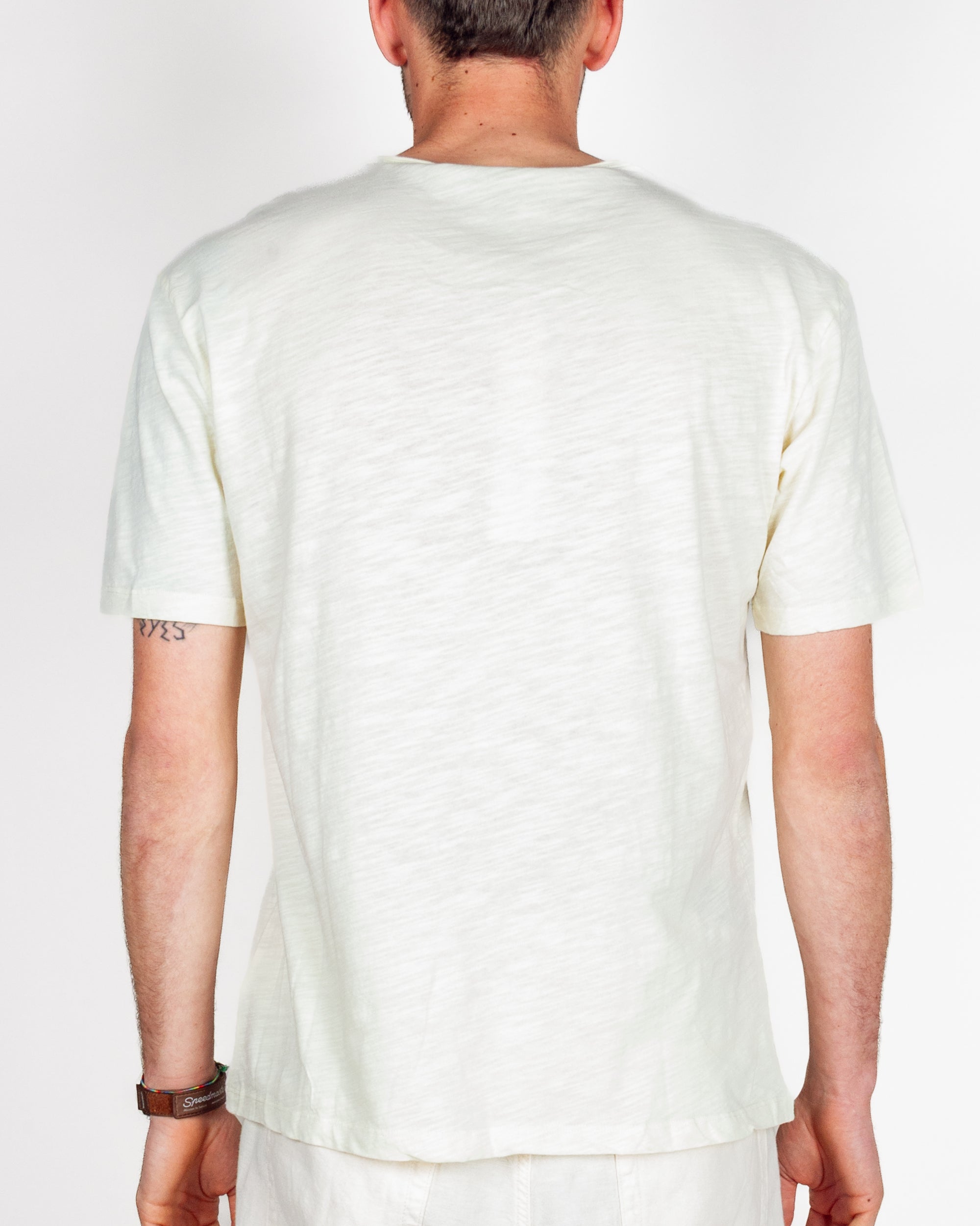 T-shirt cotone fiammato collo taglio vivo Gianni Lupo Art. GL1053F-S26