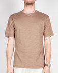 T-shirt cotone fiammato collo taglio vivo Gianni Lupo Art. GL1053F-S26
