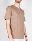 T-shirt cotone fiammato collo taglio vivo Gianni Lupo Art. GL1053F-S26