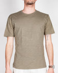 T-shirt cotone fiammato collo taglio vivo Gianni Lupo Art. GL1053F-S26