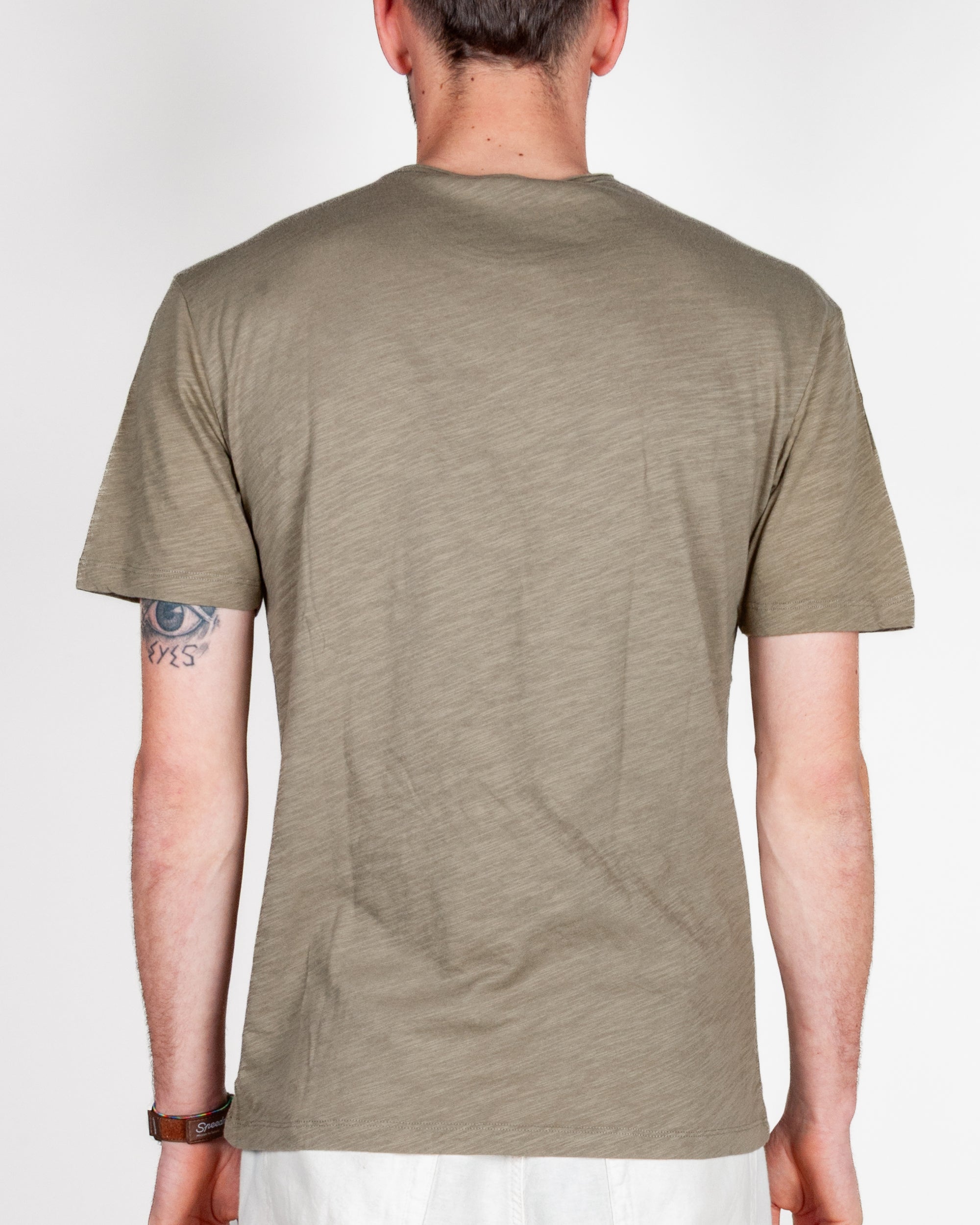 T-shirt cotone fiammato collo taglio vivo Gianni Lupo Art. GL1053F-S26