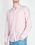 Camicia Coreana riga misto lino BL11 Art. 04BL2601