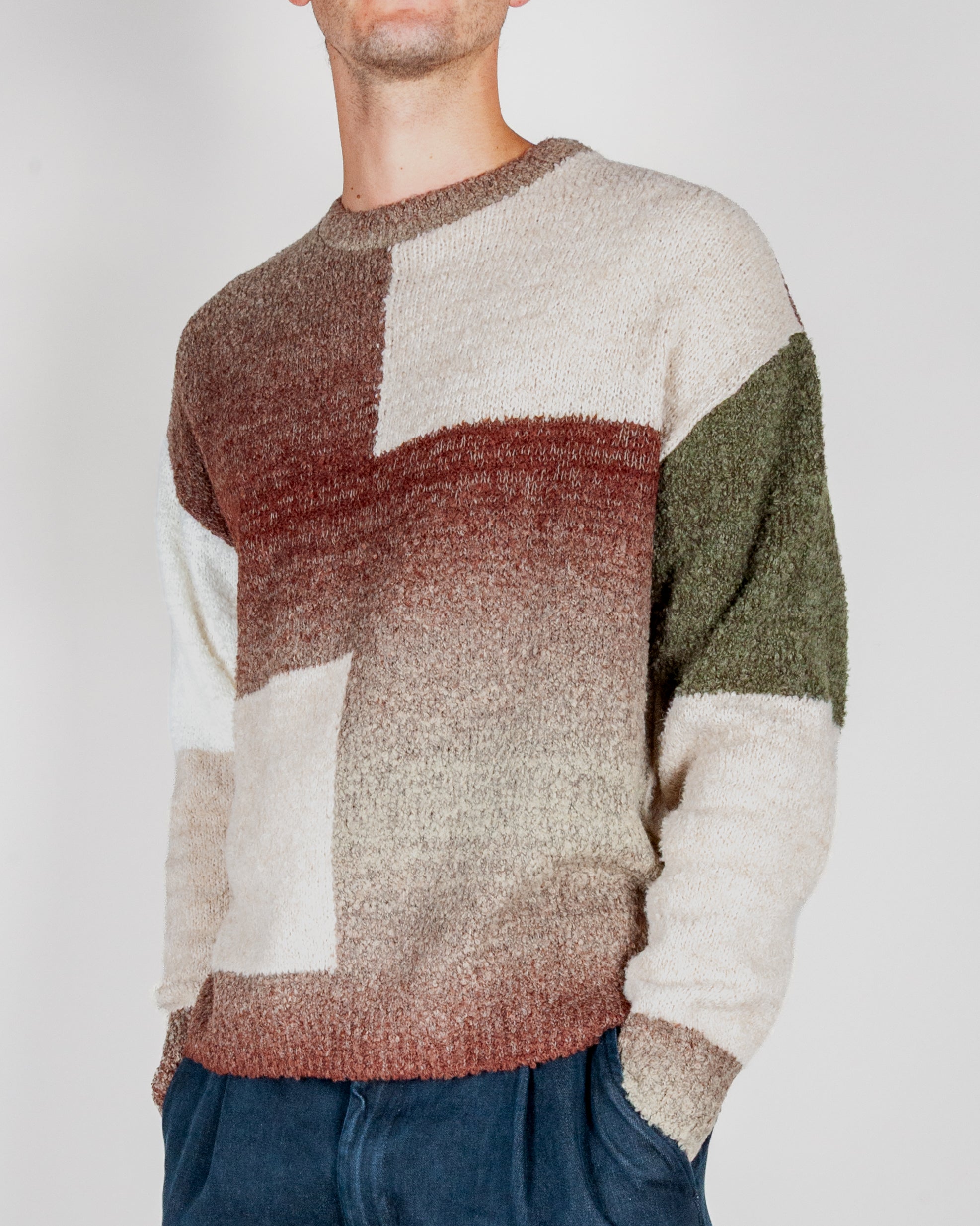 Maglia Bicolor misto lana Over D Art. OE1F2W6M64