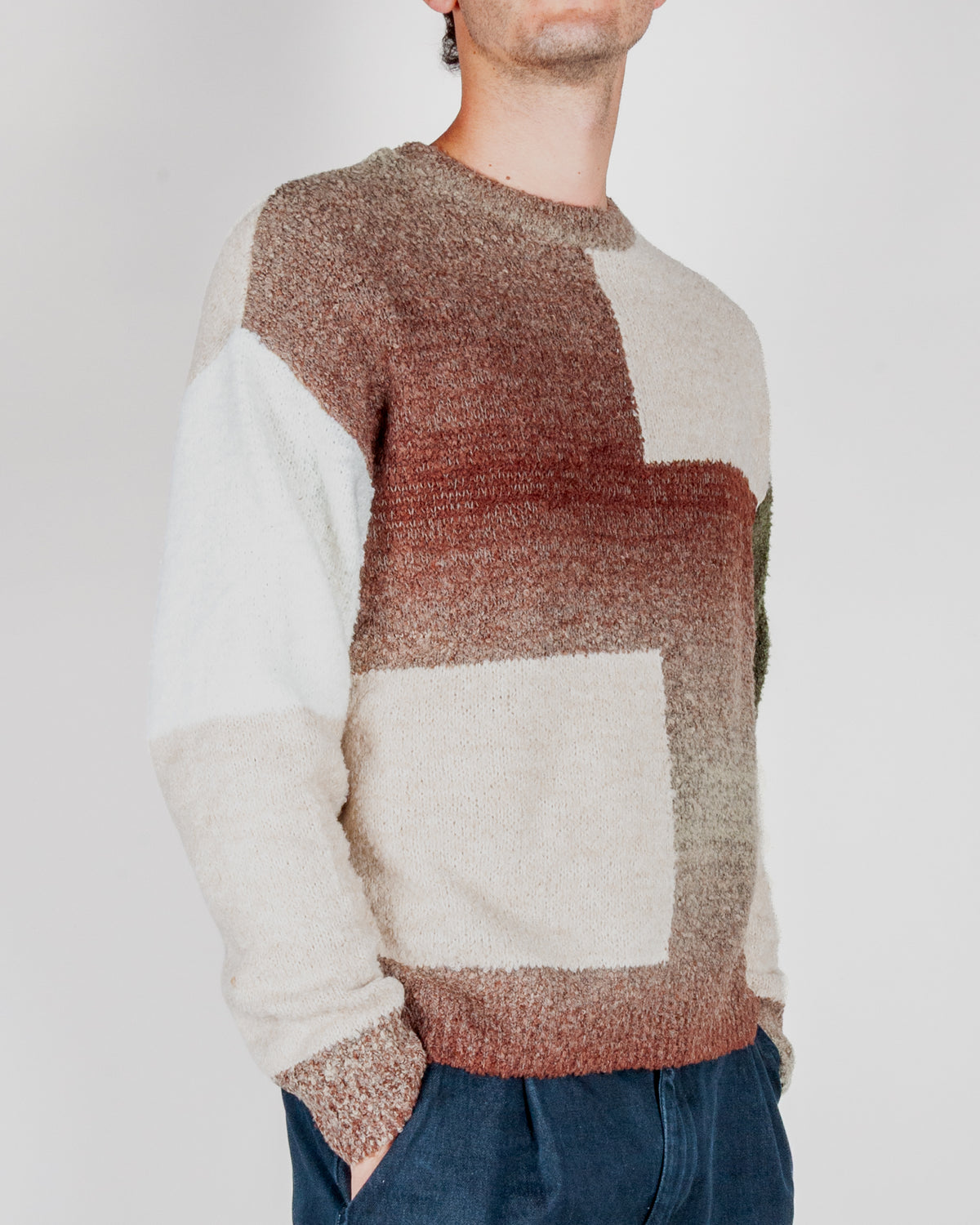 Maglia Bicolor misto lana Over D Art. OE1F2W6M64