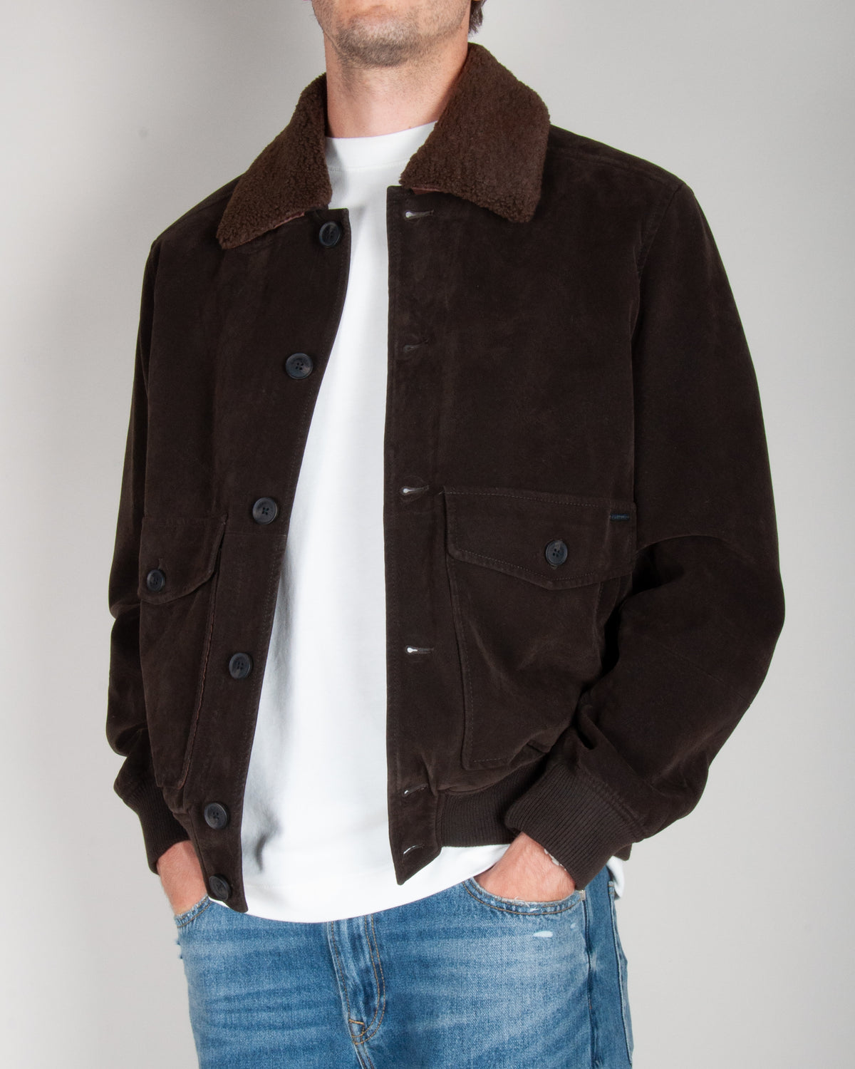 Giubbotto ecopelle colletto teddy Gianni Lupo Art. GL9857