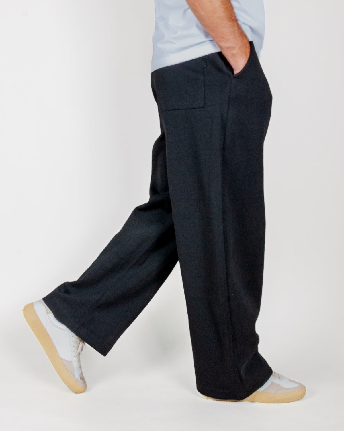 Pantalone Palazzo con elastico in vita e bottone Double Label Gianni Lupo Art. GLW127G