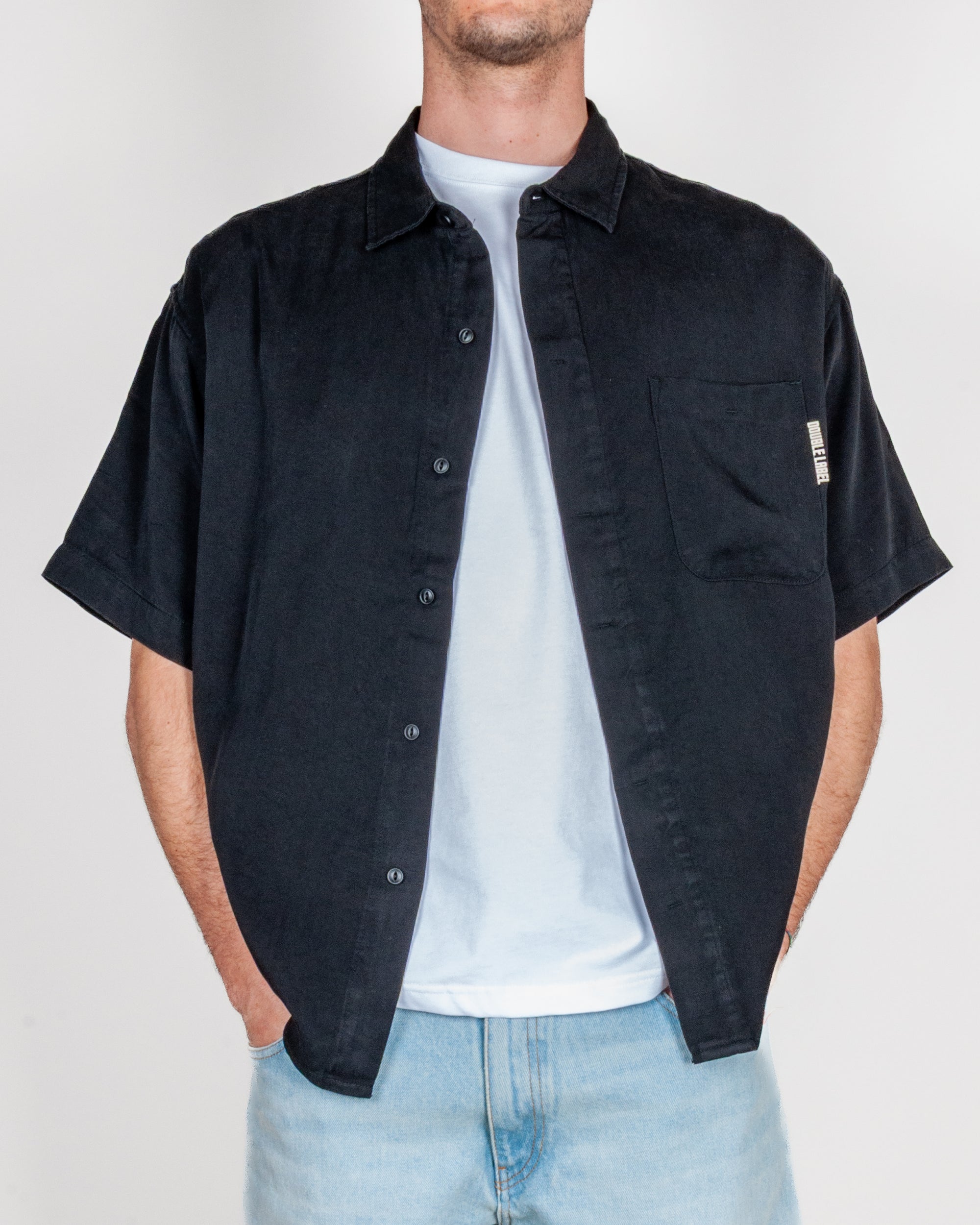 Overshirt Lyocell Over manica corta Uomo Double Label Art. GLW085G